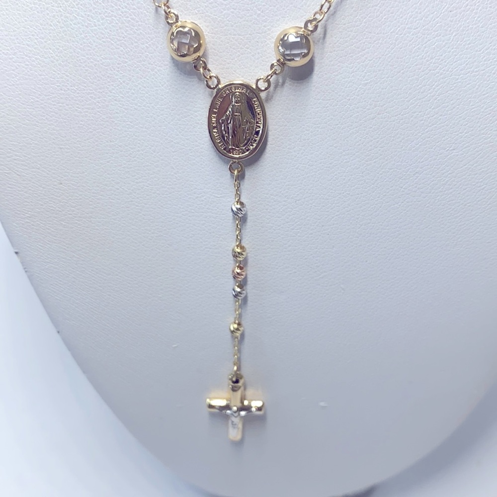 NEW Rosary 14K Solid Gold